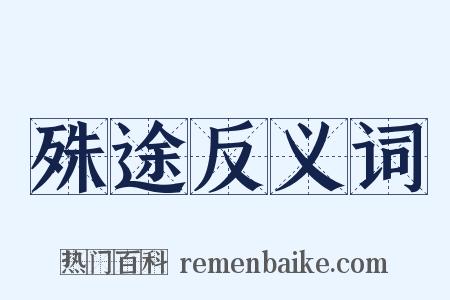 殊途反义词是什么意思的图片
